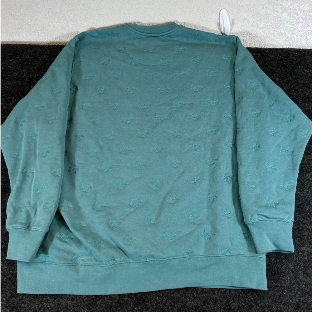 Eastside Golf Sweatshirt Mens 2XL Blue All Over Script Logo Crewneck Pullover